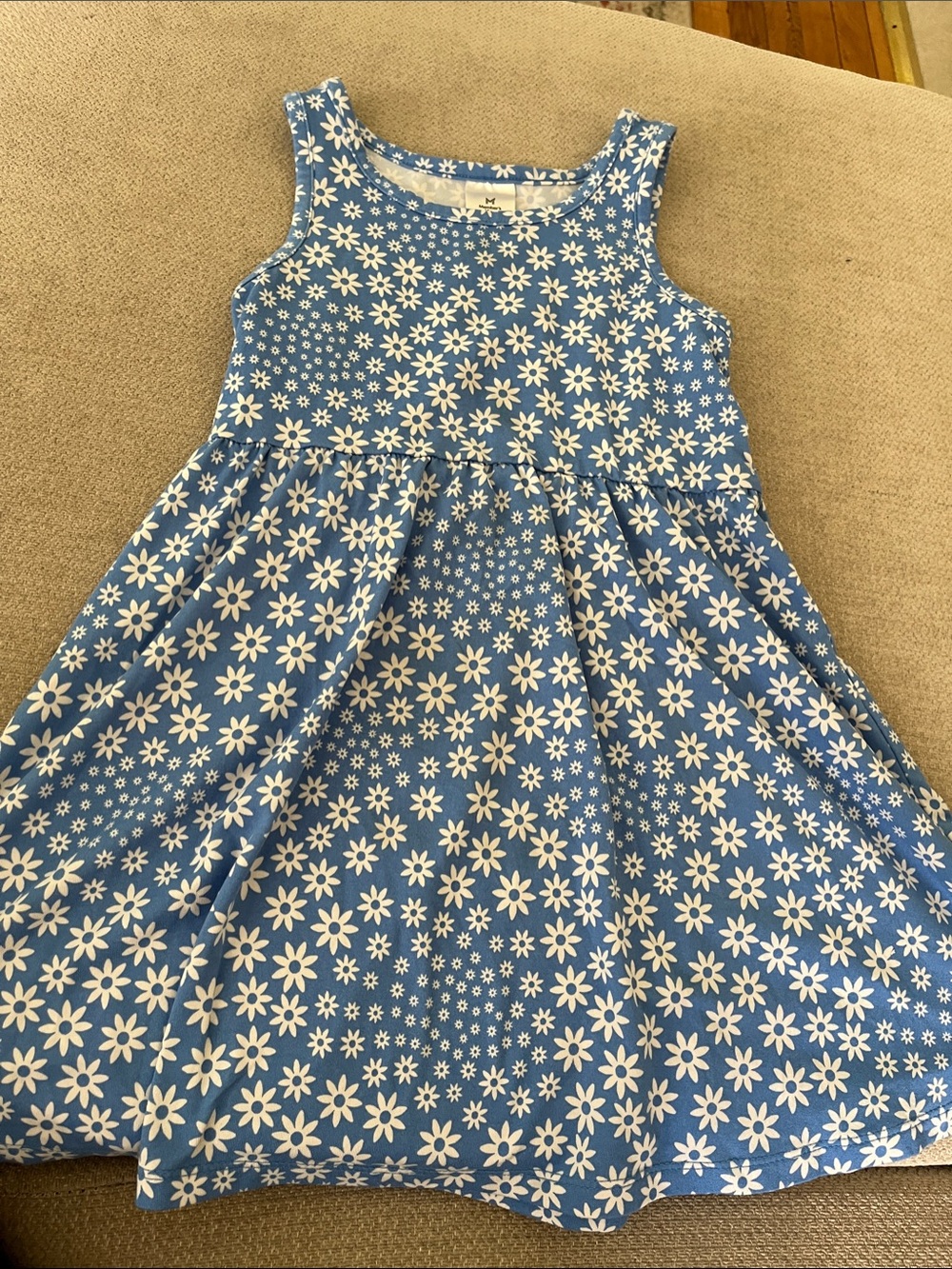 💙5 for $10💙 Girls' Blue Daisy Print Sleeveless Casual Dress 4/5